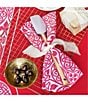 VIETRI Damask Tablecloth, Color:Red - Image 4