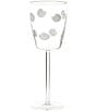 VIETRI Drop Collection Dotted Wine Glass, Color:White - Image 1