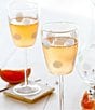 VIETRI Drop Collection Dotted Wine Glass, Color:White - Image 2