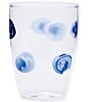 VIETRI Drop Glass Tall Tumbler, Color:Blue - Image 1