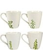Color:White - Image 2 - Fiori Di Campo Collection Assorted Floral Coffee Mugs, Set of 4