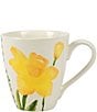 Color:White - Image 6 - Fiori Di Campo Collection Assorted Floral Coffee Mugs, Set of 4