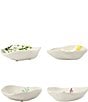 Color:White - Image 2 - Fiori Di Campo Collection Floral Condiment Bowls, Set of 4