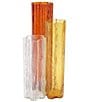 VIETRI Flora Collection Ombre Effect Glass Vase, Color:Amber - Image 1