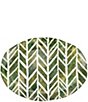 Color:Green - Image 1 - Foresta Primavera Geometric Medium Oval Platter