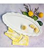 VIETRI Giorno Collection White Long Narrow Oval Platter - Image 2