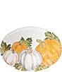 Color:Misc - Image 1 - Harvest Pumpkins Large Oval Platter with Assorted Pumpkins