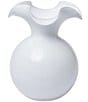 Color:WHITE - Image 1 - Hibiscus Medium Fluted Vase