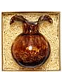 VIETRI Hibiscus Glass Tortoise Shell Bud Vase, Color:Brown - Image 2