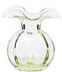 VIETRI Hibiscus Medium Fluted Vase, Color:Green - Image 1