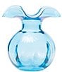 VIETRI Hibiscus Medium Fluted Vase, Color:Aqua - Image 1