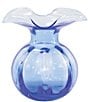 VIETRI Hibiscus Medium Fluted Vase, Color:Cobalt - Image 1