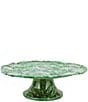 VIETRI Lastra Holiday Green Figural Cake Stand - Image 1