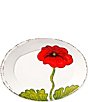 Color:Multi - Image 1 - Lastra Poppy Small Oval Platter