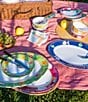 Color:Blue - Image 2 - Melamine Campagna Pesce Dinner Plate