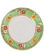 Color:Green - Image 1 - Melmine Campagna Chicken Gallina Print Dinner Plate