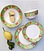 Color:Green - Image 3 - Melmine Campagna Chicken Gallina Print Dinner Plate