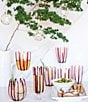 VIETRI Nuovo Stripe Stemless Wine Glass, Color:Red - Image 2