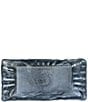 VIETRI Onda Collection Glass Gray Rectangular Tray - Image 2