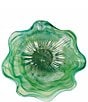 VIETRI Onda Glass Green Ruffled Round Bowl, Color:Green - Image 2
