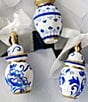 VIETRI Ornaments Figural Ginger Jar with Large Flowers Ornament - Image 3