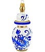 VIETRI Ornaments Figural Ginger Jar with Large Flowers Ornament - Image 1