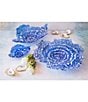 Color:Blue - Image 2 - Ostrica Glass Blue Centerpiece Bowl