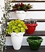 Color:White - Image 2 - Rustic Garden Acanthus Leaf Tall Planter/Cachepot