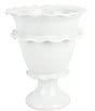 Color:White - Image 1 - Rustic Garden White Ruffle Tall Footed Cachepot