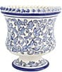 VIETRI Scorrimento Blu Collection Small Round Planter - Image 1