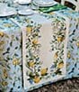 VIETRI Tavola Lemons with White Flower Tablecloth, Color:Blue - Image 2