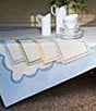 VIETRI Tavola Scalloped Tablecloth, Color:Blue - Image 2
