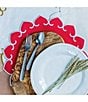 VIETRI Tessuti Round Placemats with Stitching, Set of 4, Color:Red - Image 3