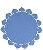 VIETRI Tessuti Round Placemats with Stitching, Set of 4, Color:Blue - Image 1