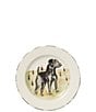 Color:Multi - Image 1 - Festive Fall Collection Wildlife Black Hunting Dog Salad Plate