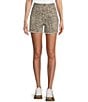 Vigoss High Rise Cheetah Print Cutoff Shorts, Color:Multi - Image 1