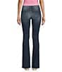 Color:Dark Wash - Image 2 - Mid Rise Whiskered Bootcut Jeans