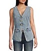 Vigoss Long Denim Vest,Specials : American Fashion Style Bags On Sale Vigoss Long Denim Vest,Specials : American Fashion Style Bags On Sale