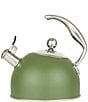 Color:Green - Image 1 - 2.6 Qt Stainless Steel Whistling Kettle w/ 3-Ply Base