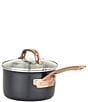 Color:Black/Copper - Image 1 - 3-Ply Black and Copper Saucepan with Glass Lid