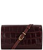 Vince Athene Leather Croc Crossbody Wallet Bag - Image 1