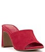 Color:Glamour Red - Image 1 - Alyysa Suede Slide Sandals