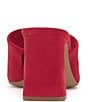 Color:Glamour Red - Image 3 - Alyysa Suede Slide Sandals