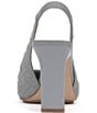 Color:Faint Fog - Image 3 - Baneet Quilted Leather Slingback Pointed Toe Pumps