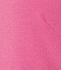 Color:Lipstick Pink - Image 3 - Boat Neck 3/4 Laser-Cut Puff Sleeve Stretch Crepe Sheath Dress
