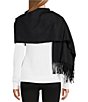 Vince Camuto Box Check Weave Solid Feather Soft Scarf Wrap - Image 5