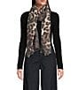 Vince Camuto Brushstroke Leopard Print Scarf Wrap, Color:Taupe - Image 1