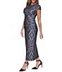Vince Camuto Cap Sleeve Printed Midi Dress - Image 3