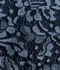 Color:Denim - Image 3 - Cap Sleeve Wrap Lace V-Neck Sheath Dress