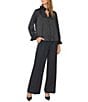 Vince Camuto Charmeuse Pleated Ruffle V-Neck Collar Blouse - Image 3